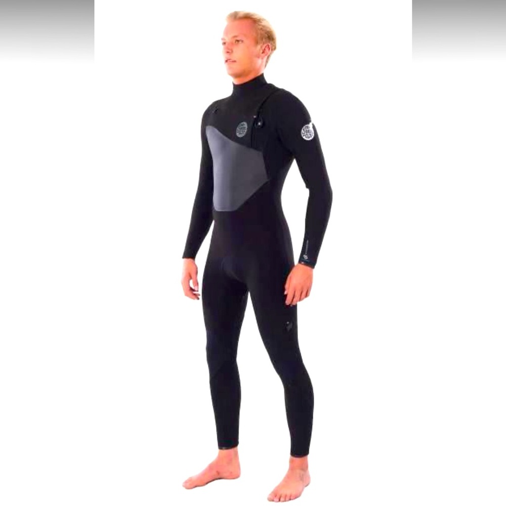 Rip Curl Men's XL Flashbomb 4/3 Sealed Chest Zip Full Wetsuit - Black. EUC.